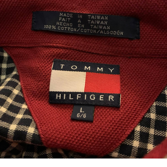 Tommy Hilfiger Sz L Checkered Long Sleeve Button Front Shirt Collared - Picture 8 of 8